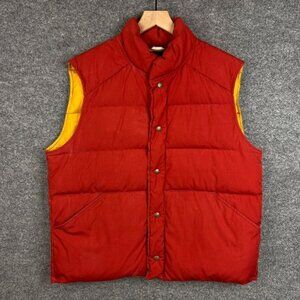 Vintage Eddie Bauer Puffer Vest Goose Down Filled Insulated Travel Men L